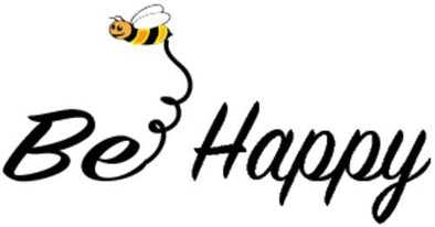 WickedGoodz Bee Happy Vinyl Window Decal - Bee Happy Bumper Sticker - Perfect Inspirational Gift-WickedGoodz