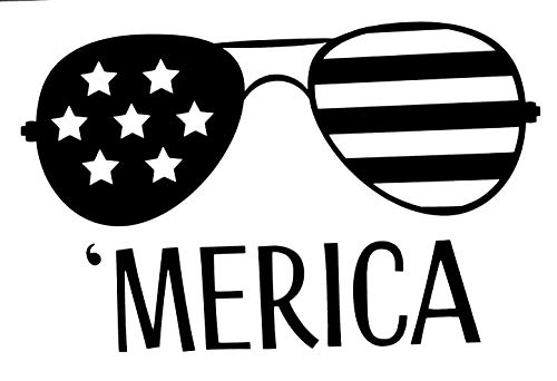 Custom 'Merica Sunglasses Vinyl Decal-WickedGoodz