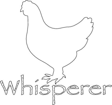 White Chicken Whisperer Vinyl Decal Transfer - Funny Bumper Sticker - Perfect Chicken Mom Chicken Gift-WickedGoodz