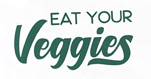 Custom Vegan Decal - Vegetarian Bumper Sticker, for Tumblers, Laptops, Car Windows, Eat Your Veggies Design-WickedGoodz