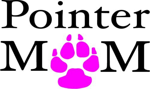 WickedGoodz Vinyl Pink Paw Pointer Mom Decal - Dog Bumper Sticker - Perfect Pet Owner Gift-WickedGoodz