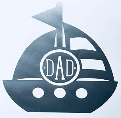 Monogram Sail Boat Vinyl Decal Initial Sticker-WickedGoodz