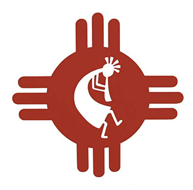 Custom Kokopelli Decal - Native American Southwestern Bumper Sticker, for Tumblers, Laptops, Car Windows, Tribal Art Design, Pick Your Size and Color-WickedGoodz