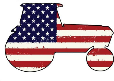 WickedGoodz American Flag Tractor Refrigerator Bumper Magnet - Perfect Farmer Cowboy Country or Farm Lover Gift-WickedGoodz