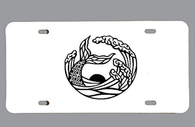 Mermaid Waves Vanity Plate Front License Car Tag-WickedGoodz