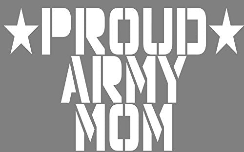 Proud Army MOM Vinyl Sticker White Transfer - Army Bumper Sticker - Army Mom Decal - Perfect Army Mom Gift - Made in The USA-WickedGoodz