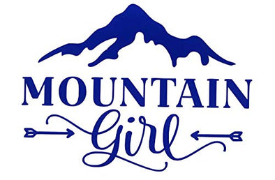 Custom Personalized Vinyl Mountain Girl Decal - Hiking Bumper Sticker, for Tumblers, Laptops, Car Windows-WickedGoodz