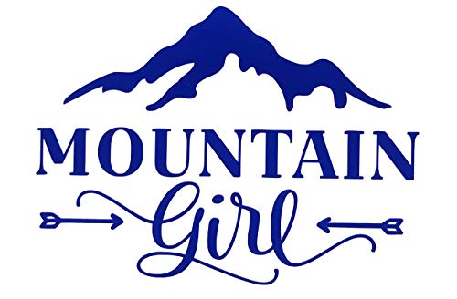 Custom Personalized Vinyl Mountain Girl Decal - Hiking Bumper Sticker, for Tumblers, Laptops, Car Windows-WickedGoodz