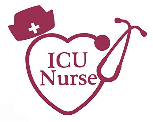 Custom ICU Nurse Stethoscope Vinyl Decal Nursing Student Bumper Sticker-WickedGoodz