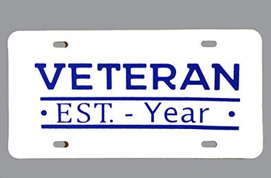 Custom Year Veteran Vanity License Plate Car Tag-WickedGoodz