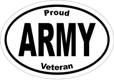 WickedGoodz Proud Army Veteran Army Vinyl Sticker - Army Bumper Sticker - Veteran Decal - Army Sticker - Perfect Army Veteran Gift - Made in The USA-WickedGoodz