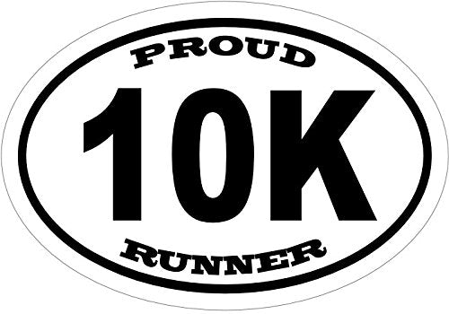 WickedGoodz Proud 10K Runner Window Decal - Marathon Bumper Sticker - Perfect for Runners and Marathoners Gift-WickedGoodz