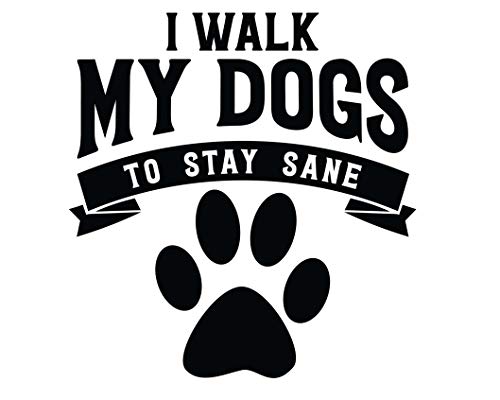 Custom Personalized Dog Walker Vinyl Decal - Pet Paw Bumper Sticker, for Tumblers Coolers, Laptops, Car Windows - Gifts for Dog Owners-WickedGoodz