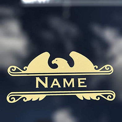 Custom Personalized Vinyl Family Name Decal, Eagle Bumper Sticker, For Tumblers, Walls, Mailboxes, Cars, Windows,-WickedGoodz