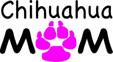 WickedGoodz Chihuahua Mom Vinyl Window Decal Transfer - Chihuahua Bumper Sticker - Perfect Chihuahua Dog Pet Owner Gift-WickedGoodz