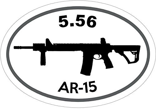 5.56 Ar-15 Gun Silhouette Vinyl Decal-WickedGoodz