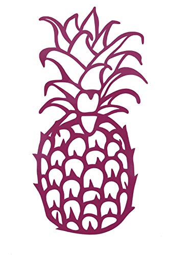 Custom Vinyl Pine Apple Decal, Pineapple Bumper Sticker, for Tumblers, Laptops, Car Windows - Tropical Beach Design - Choose Color and Size-WickedGoodz