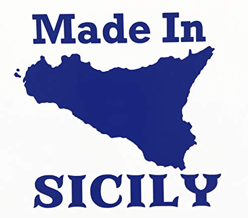 Custom Vinyl Made in Sicily Decal - Italy Sicilian Bumper Sticker, for Tumblers, Laptops, Car Windows - Sicily Italian Gift-WickedGoodz