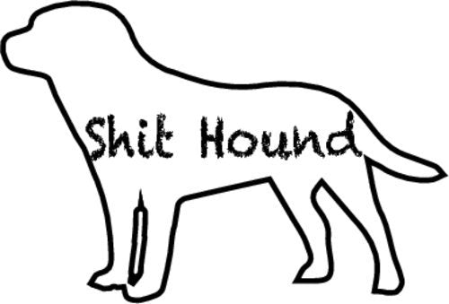 WickedGoodz Vinyl SHHOUND Dog Decal - Funny Bumper Sticker - Perfect Gag Pet Owner Gift-WickedGoodz