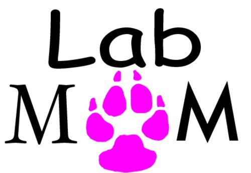 WickedGoodz Vinyl Pink Paw Lab Mom Decal - Labrador Retriever Bumper Sticker - Perfect Labrador Dog Pet Owner Gift-WickedGoodz