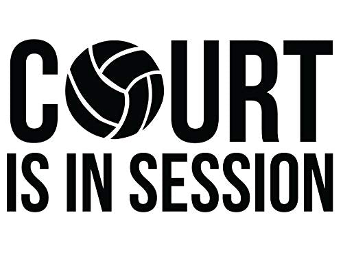 Custom "Court is in Session" Volleyball Vinyl Decal-WickedGoodz