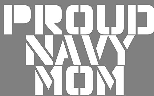 WickedGoodz Vinyl Proud Navy Mom Decal Transfer - Navy Bumper Sticker - Perfect Navy Mother Gift-WickedGoodz