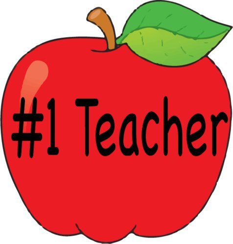 WickedGoodz Vinyl Teacher Apple Decal - Apple Bumper Sticker - Perfect Teacher Appreciation Gift-WickedGoodz