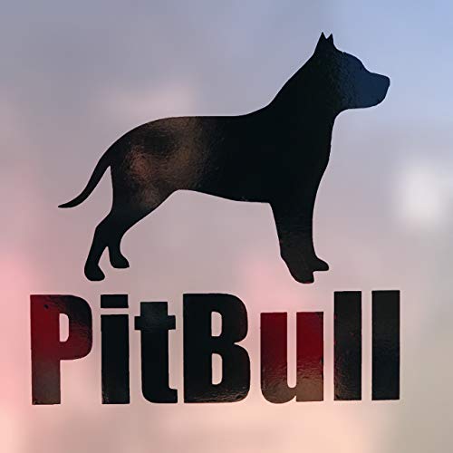 Custom Pit Bull Vinyl Dog Decal - Pitbull Bumper Sticker, for Tumblers, Laptops, Car Windows-WickedGoodz