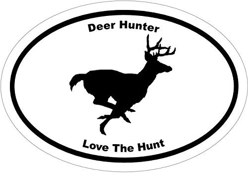 WickedGoodz Whitetail Deer Decal, Love The Hunt Deer Hunting Bumper Sticker, Perfect Deer Hunting Gift-WickedGoodz