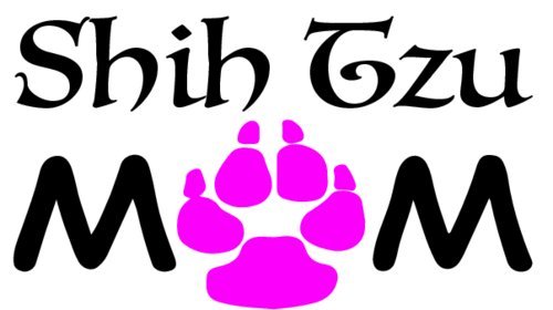WickedGoodz Shih Tzu Mom Vinyl Window Decal - Dog Bumper Sticker - Perfect Mom Gift-WickedGoodz
