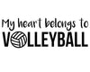 My Heart Belongs To Volleyball Vinyl Decal Sports Bumper Sticker-WickedGoodz