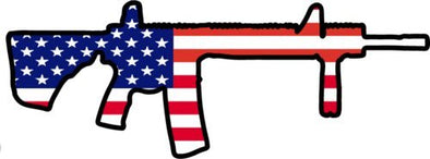 Vinyl American Flag Ar-15 Decal - Ar15 Bumper Sticker - 2nd Amendment Gift-WickedGoodz