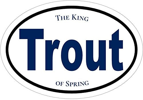 WickedGoodz King of Spring Trout Fishing Vinyl Window Decal - Fishing Bumper Sticker - Perfect Trout Angler Fisherman Gift-WickedGoodz