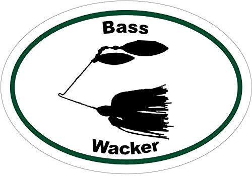 WickedGoodz Bass Wacker Spinnerbait Bass Vinyl Window Decal - Bass Bumper Sticker - Fishing Sticker - Perfect Bass Angler Gift-WickedGoodz