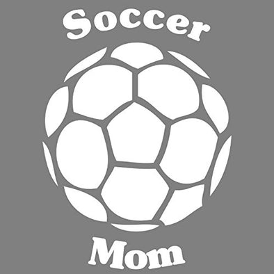 WickedGoodz White Vinyl Soccer Mom Decal-WickedGoodz