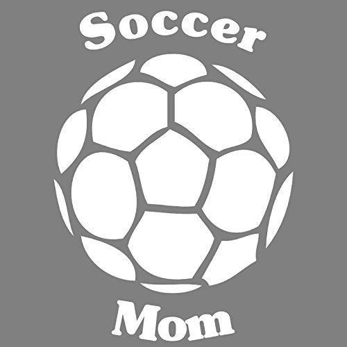WickedGoodz White Vinyl Soccer Mom Decal-WickedGoodz