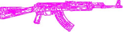 WickedGoodz Die Cut Pink Ak-47 Vinyl Decal - Ak47 Bumper Sticker - Perfect 2nd Amendment Gun Gift-WickedGoodz