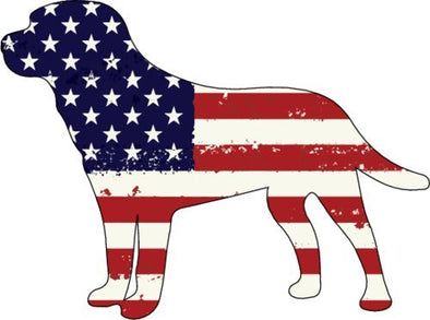 WickedGoodz American Flag Labrador Retriever Vinyl Decal - Patriotic Bumper Sticker - Perfect Lab Dog Pet Owner Gift-WickedGoodz