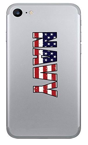 WickedGoodz Set of 2 American Flag Navy Vinyl Decal - Cell Phone Sticker l- Perfect Soldier Military Gift-WickedGoodz