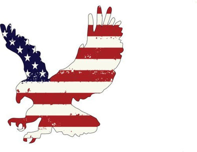 WickedGoodz American Flag Eagle Vinyl Decal - Patriotic Bumper Sticker - Great Gun 2nd Amendment-WickedGoodz