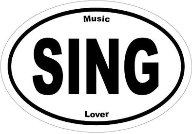 WickedGoodz Sing Music Lover Vinyl Window - Music Bumper Sticker - Perfect Music Fan or Band Member Gift-WickedGoodz