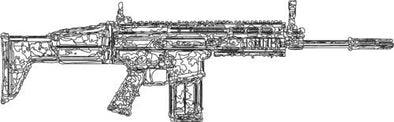 Vinyl Scar Rifle Silhouette Decal - Gun Bumper Sticker - 2nd Amendment Sticker - Made in The USA-WickedGoodz