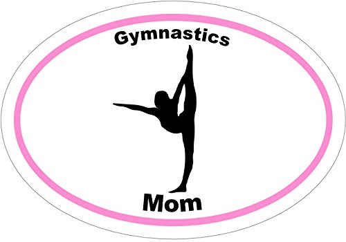 WickedGoodz Oval Vinyl Gymnastics Mom Decal - Gymnastics Bumper Sticker - Perfect Mother Gift-WickedGoodz
