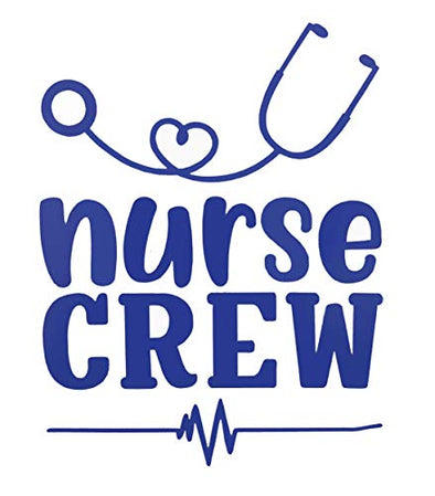 Custom Nurse Crew Vinyl Decal - Pulse Nursing Bumper Sticker, for Tumblers, Laptops, Car Windows - Stethoscope Nurse EKG Rn CNA LPN Gift-WickedGoodz