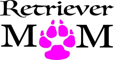WickedGoodz Retriever Mom Retriever Vinyl Decal Transfer - Dog Bumper Sticker - Perfect Golden Labrador Owner Gift-WickedGoodz