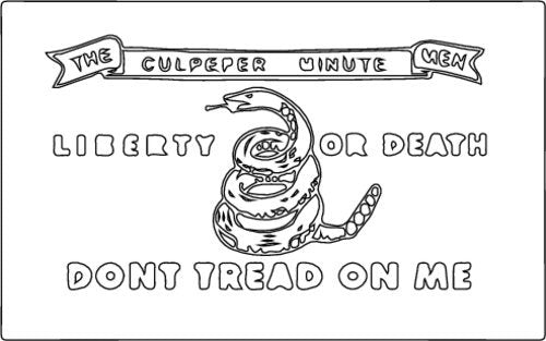 WickedGoodz White Culpeper Minutemen Flag Decal - Patriotic Bumper Sticker - Perfect 2nd Amendment Pro Gun Gift-WickedGoodz