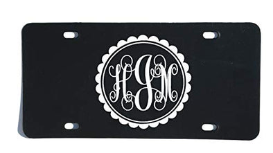 Personalized Monogram Vanity Plate, Scallop Script Design-WickedGoodz
