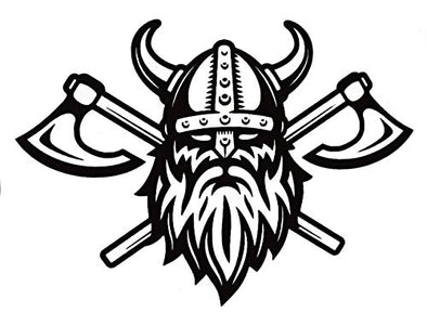 Old Norse Viking Warrior Vinyl Decal - Viking Bumper Sticker - Perfect Norse Rune Scandinavian Gift-WickedGoodz