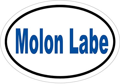 Oval Molon Labe Decal - Molon Labe Bumper Sticker - 2nd Amendment Patriotic Conservative Gift-WickedGoodz