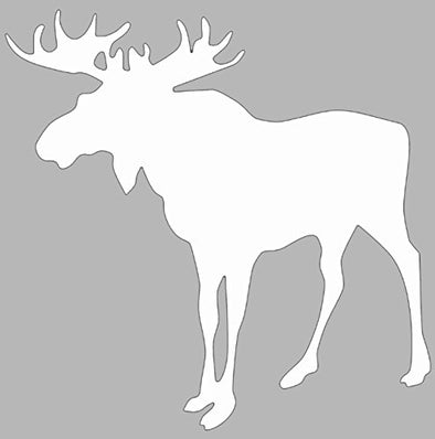 White Bull Moose Vinyl Window Decal - Hiking Bumper Sticker - Perfect Outdoor Lover Gift-WickedGoodz